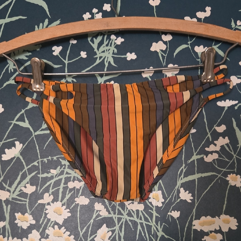O'Neill Lora Striped Cutout Bikini Bottoms